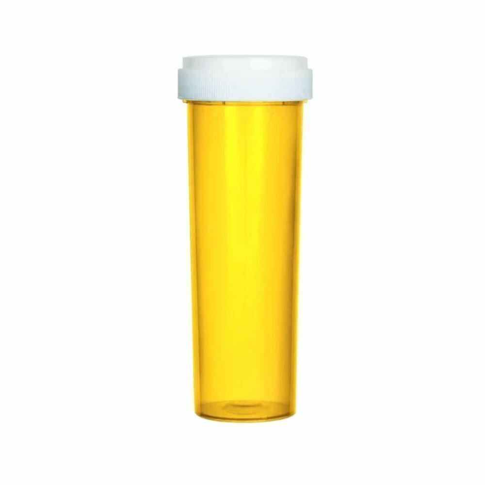Brand New 60 Dram Amber Reversible Cap Vials - 50 Count